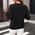 thumbnail image 3 of Women's Half Zip Tops Crew Neck Long Sleeve Texture Pullover Fall Winter Fashion Casual Sweatshirts Loose Fit (S, Black), 3 of 9