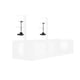 thumbnail image 2 of Cesta de Almacenamiento para Debajo del Escritorio, Organizador de Alambre Metálico, Bandeja de Gestión de Cables con Montajes Adhesivos, 34 x 20 x 12 cm, Color Blanco, para Oficina, Aula, 2 of 6
