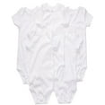 thumbnail image 1 of Carter's Cache-Couches à Manches Courtes Unisexes pour Bébé, Lot de 5 - Blanc - Nouveau-Né, 1 of 1