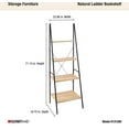 thumbnail image 2 of closetmaid 1312 4-tier wood ladder shelf bookcase, natural, 2 of 5