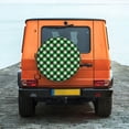 thumbnail image 6 of Naloa Green Argyle Plaid PVC Leather Spare Tire Wheel Cover Spare Tire Cover, for Car Truck SUV Camper Trailer Universal Fit(14-17in)-17 inch, 6 of 6