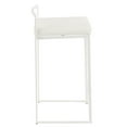 thumbnail image 3 of Fuji Contemporary Stackable Counter Stool In White With White Faux Leather Cushion - Set Of 2, 3 of 7