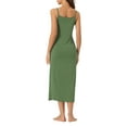 thumbnail image 3 of INSPIRE CHIC Nuisette pour Femme à Bretelles Spaghetti Col Rond Robe de Nuit sous Camisole Pleine m Vert Armée, 3 of 6