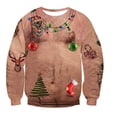 thumbnail image 3 of Suéter navideño feo unisex para hombres y mujeres, sudaderas con capucha con estampado divertido en 3D, suéteres de otoño e invierno 2020, jerséis, tops, 3 of 5