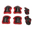 thumbnail image 1 of Genouillères et Coudières de Patinage pour Enfants, Ensemble d'Équipement de Protection de Cyclisme pour Enfants Multifonction 6 Pcs pour Planche à Roulettes, Bleu, Rouge, Noir, 1 of 8