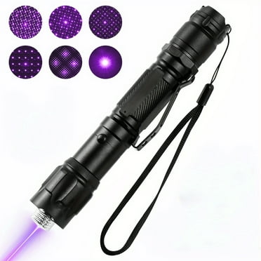 Rechargeable USB Purple Laser Pointer Light Flashlight, Multi-Purpose Long Range for Screen presentations, Office/Outdoor/Starry Sky/Construction, etc.