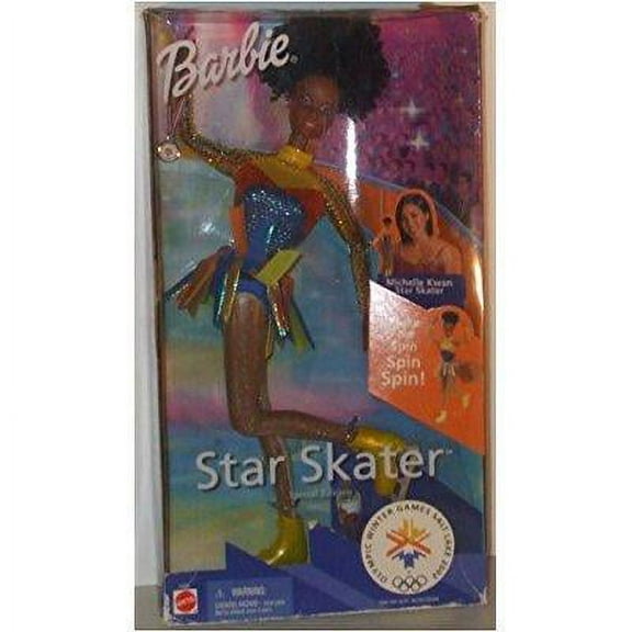 Michelle Kwan Star Skater Barbie Doll 2002 Olympic Games Mattel 53377