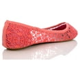 thumbnail image 6 of Charles Albert Women's Breathable Crochet Lace Ballet Flat Coral Size 6, 6 of 6