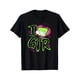 thumbnail image 1 of Plus Size Women's Graphic Print T-Shirt - Short Sleeve Crew Neck Casual Top with Cartoon Alien & Hearts Design, Black with Neon Green & Pink Accents, Machine Washable All-Season Comfort, Ladies T Shi, 1 of 6