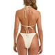 thumbnail image 4 of Trajes de baño Amzcrzy Tankini para mujer, trajes de baño, trajes de baño Bikini Moda para mujer Traje de baño bandeau estampado Traje de baño Bikini de dos piezas Traje de baño Beige, L, 4 of 9