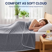 LAGRATY Cooling Blanket, Cool Summer Blanket for Hot Sleepers, Throw Blanket, Soft Comfy Lightweight Blankets for All Seasons, Best Gift Idea(Grey, 50×70in)