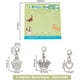 thumbnail image 2 of 12 colgantes con forma de gato y perro, 3 estilos, con forma de pata y corazón, para collar de mascota, llavero de aleación con diamantes de imitación y purpurina, con mosquetón, joyería con clip., 2 of 9