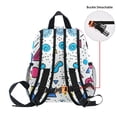 thumbnail image 5 of FORMRS School Backpack with Front Zippered Pocket 12" Student Travel Daypack, Red Retro Pattern, 5 of 6