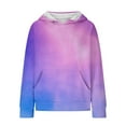 thumbnail image 4 of Mercatoo Girls Ribbed Hoodie Clothes Cute Cotton Soft Pullover Sweatshirts Teen Kids Long Sleeve Hoodie Tops with Pockets, 4 of 7