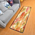 thumbnail image 5 of Long Floor Mat Hallway Carpet 72x24 Inch Area Carpet Non-slip Entrance Carpet Washable Door Mat Kitchen Bedroom Living Room Cartoon Orange Roses Seamless, 5 of 7