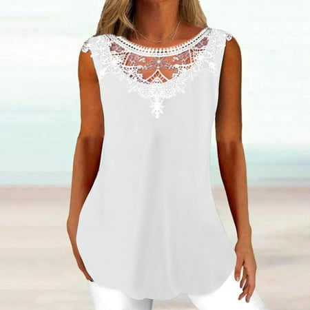 Mefallenssiah Camisole top Women Fashion Summer Sexy Fold Printed Regular  Lace Sleeveless V Neck Button 