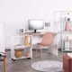 thumbnail image 5 of Escritorio de computadora de oficina simple y único, gabinete giratorio desmontable con ruedas, Blanco HOMEMAKE FURNITURE MIDTOWN, 5 of 5