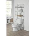 Mainstays Over the Toilet Steel 3Shelf Bath Shelves Space Saver, Satin Nickel Finish for Adults