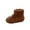 Coffee, variant on Warm Fur Lined Snow Boots for Women Comfortable Genuine Suede Short Lace Up Ankle Winter Thermal Boots Brown 24