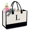 thumbnail image 1 of Bolsa BeeGreen de lona, 43 x 32 x 17 cm, monograma, letra L, 1 of 8