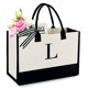 thumbnail image 1 of Bolsa BeeGreen de lona, 43 x 32 x 17 cm, monograma, letra L, 1 of 8