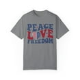 thumbnail image 2 of Peace Love Freedom America Comfort Colors Unisex Fourth of July Shirt, 2 of 7
