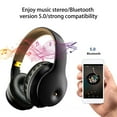 thumbnail image 4 of CXALSSY X3 Active Noise Cancelling Headphones, Over-Ear Headphones with Mic for Kids/Adults/Teen/School/TV, Gold, 4 of 6