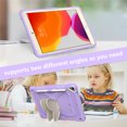 thumbnail image 4 of FJLBDE Case for iPad 9th 8th 7th Gen 10.2 inch 2021 2020 2019 with Butterfly Stand, Shockproof Protective Tablet Cover with Pencil Holder Shoulder Strap for Kids Girls, Beige Purple, 4 of 7