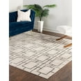 thumbnail image 2 of Rugs.com Marilyn Monroe™ Glam Trellis Collection Rug – 8 Ft Square White Silver Medium Rug Perfect For Living Rooms, Kitchens, Entryways, 2 of 8