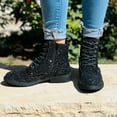 thumbnail image 3 of Black Magic Sequin Combat Boots*, 3 of 7