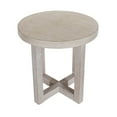thumbnail image 5 of "East at Main Modern Solid Whitewash Wood Round X Base End Table, 22"" Diameter x 22"" Height", 5 of 8