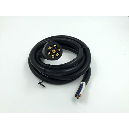 TruePower Molded Trailer Light Plug 7 Way RV Wiring Harness 8' Cord Trailer End - Walmart.com