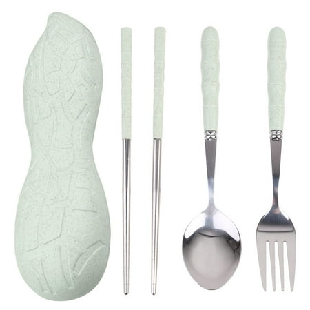 

Set Tableware Flatware Portable Chopsticks Cutlery Spooncamping Outdoor Utensil Travel Forkreusable Service Dinner