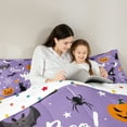 thumbnail image 5 of Manfei Kawaii Ghost Bedding Comforter Set,Halloween Pumpkin Lantern Twin Comforter Sets,White Spider Webs Bedding Set For Girls Boys,Super Cozy Room Decor Reversible,2 Pieces, 5 of 8