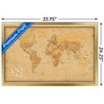 thumbnail image 3 of Antique World Map 2023 Wall Poster, 22.375" x 34" Framed, 3 of 6