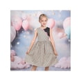 thumbnail image 4 of Sunny Fashion Girls Dress Colorful Floral Print Asymmetrical Color Block Sundress 10 Years, 4 of 8