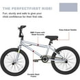 thumbnail image 5 of Hykolity 20 inch BMX Bike Freestyle Cycling Trick Bicycle with 4 Pegs for Teenage Adults Men Women Beginners Street Stunt Bike V-Brake Silver, 5 of 7
