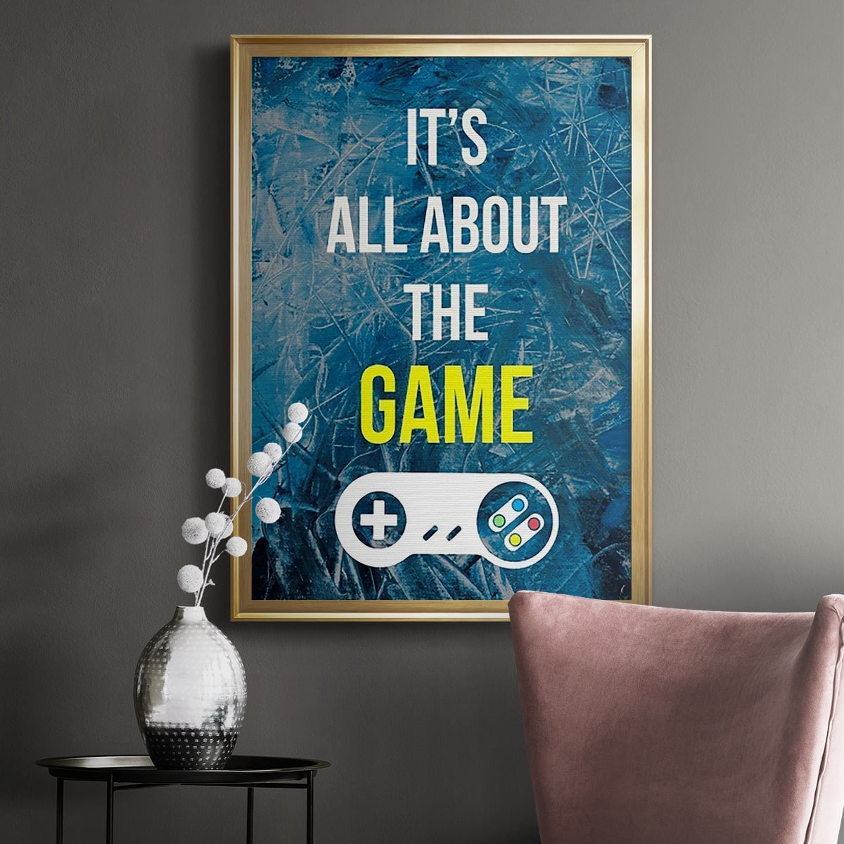 Gamer at Play IV Premium Framed Print, in Gold, Black, or Silver - Ready to Hang