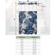 thumbnail image 6 of No Hook Shower Curtains with Snap in Liner, Blue White Marble Waterproof Fabric Shower Curtain, Nature Stone Abstract Double Layers & See-Through Top Window Bathroom Curtains 36''x72'', 6 of 6