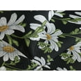 thumbnail image 3 of Ambesonne Daisy Quilted Coverlet 2 Pcs, Art Realist Chamomile Pattern, Twin Size, Off White Fern Green, 3 of 4