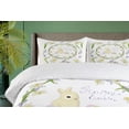 thumbnail image 4 of Ambesonne Easter Bunny Duvet Cover Set, Innocent Easter Art, 2-Calking, Apple Green Lavender Blue, 4 of 7