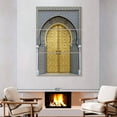 thumbnail image 2 of Elephant Stock Moroccan Style Door Wall Art - Vertical Multi Panel Canvas - Living Room Wall Decor - Architecture Multi Panel - Blue And Teal Decor - 48" x 74", 2 of 8