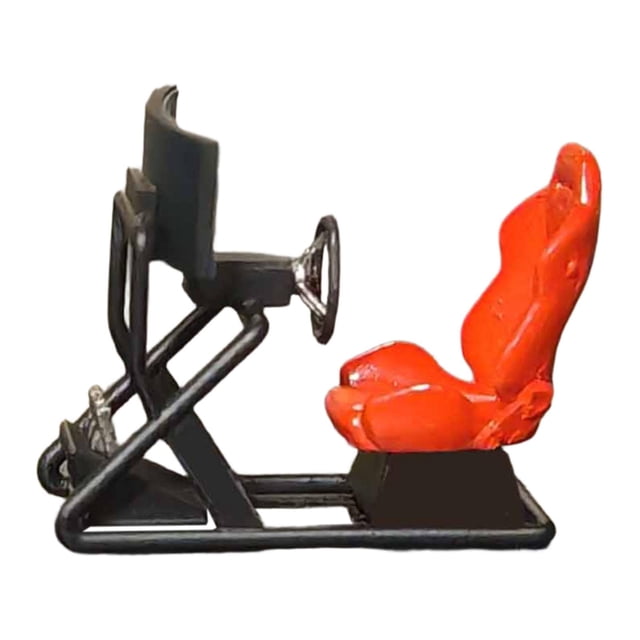 deevoka 1:64 Racing Simulator Seat Model Collector Collectibles Layout Scenery Miniature Red