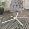 thumbnail image 3 of Walker Edison Resin Rattan Wicker Swing Egg Chair with Stand in Brown/Gray, 3 of 8