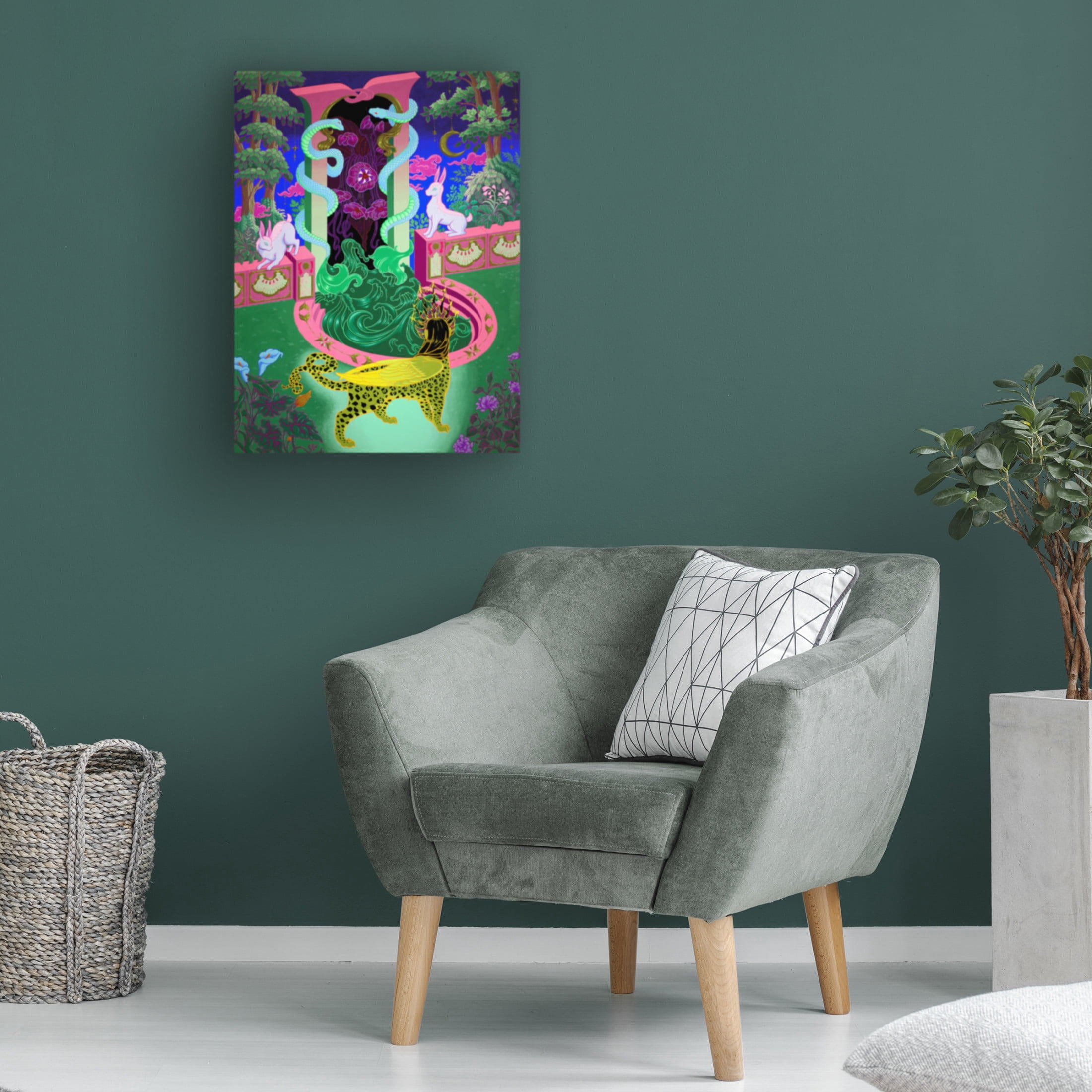 Tsz Kam 'Sphinx's Clearing, 2022' Canvas Art - 18 x 24 Inches