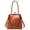 Coffee, variant on BadPiggies Retro PU Leather Handbags for Women, Kiss Lock Crossbody Tote Bag Stylish Shoulder Purses - Coffee