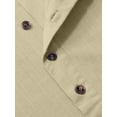 thumbnail image 2 of sogami Men's Henley Collar Button Up Short Sleeve Shirt Casual Linen Shirt, 2 of 8