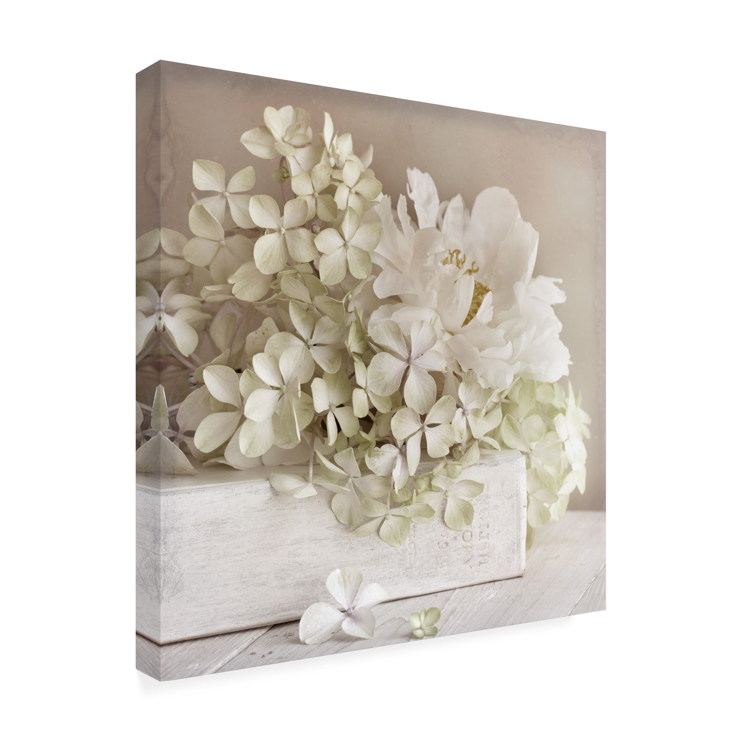 Symposium Design 'White Flower Book' Canvas Art