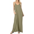 thumbnail image 1 of LSLJS Robe d'Été pour Femmes Décontractée Sans Manches Col en V Robe Ample Longue de Plage avec Poche, Robe Grande Taille pour Femmes Cadeaux pour Femmes, 1 of 3