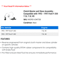 thumbnail image 2 of Clutch Master and Assembly - Compatible with 1993 - 1997 Ford F-350 7.3L 7.5L V8 1994 1995 1996, 2 of 2